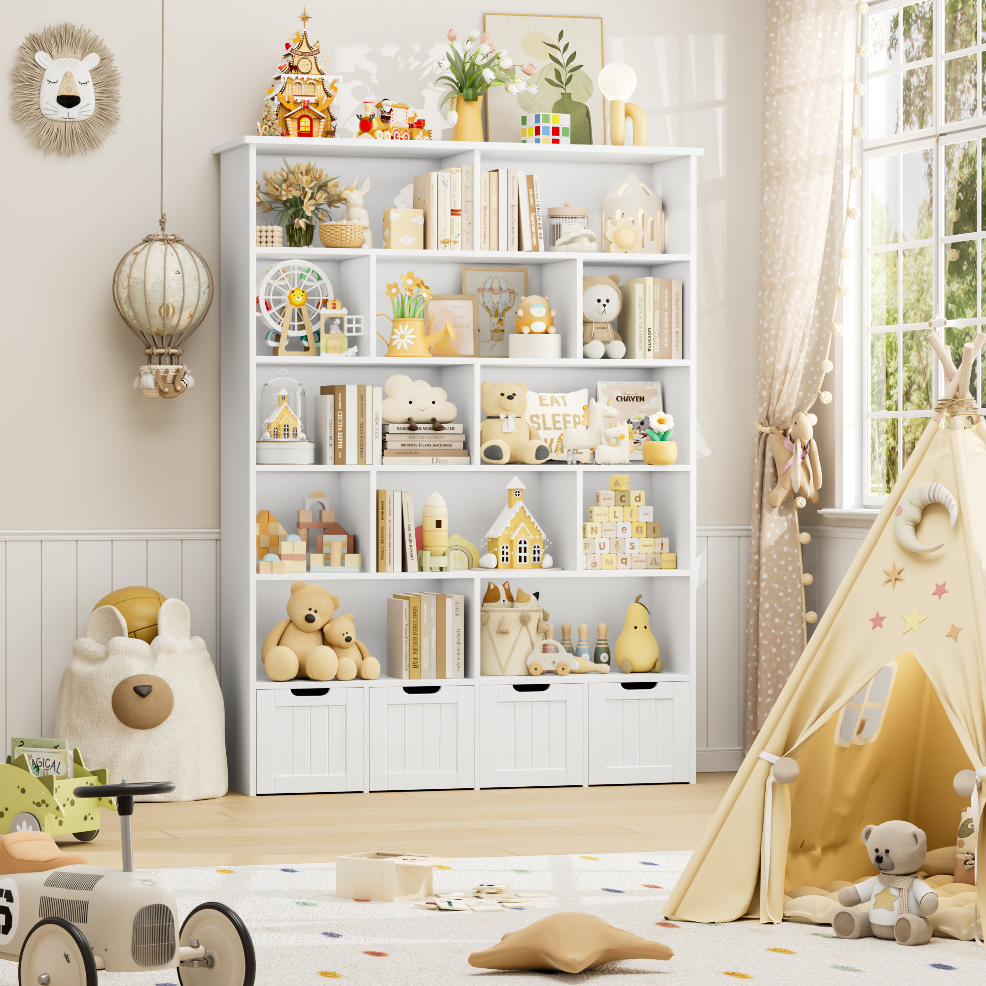 Kirklyn+6-Tier+Bookshelf+and+